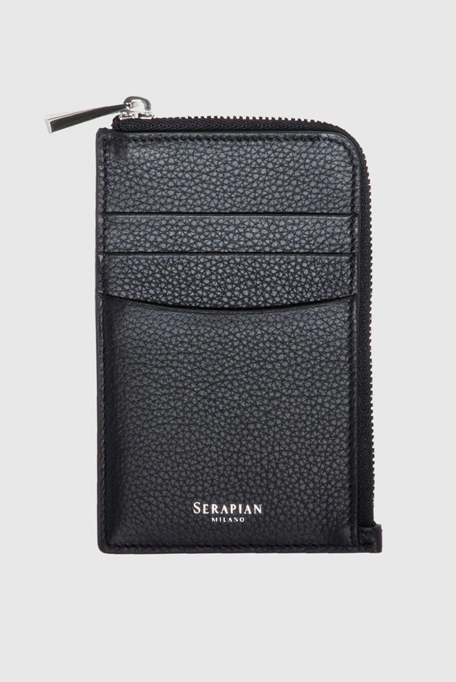 Serapian man business card holder made of genuine leather black for men buy with prices and photos 172588