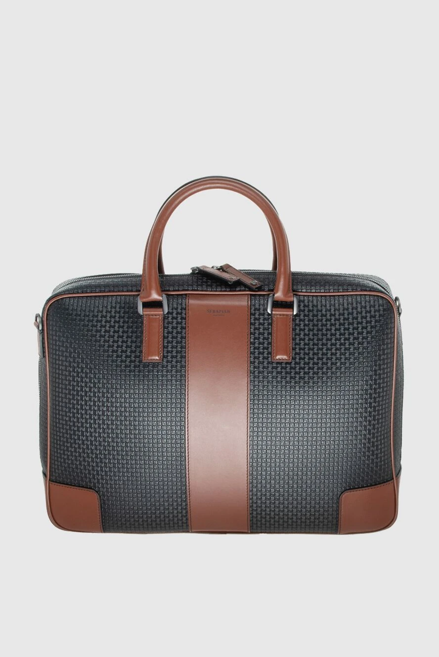 Serapian мужские портфель из кожи черный мужской купить с ценами и фото 172598 - фото 1