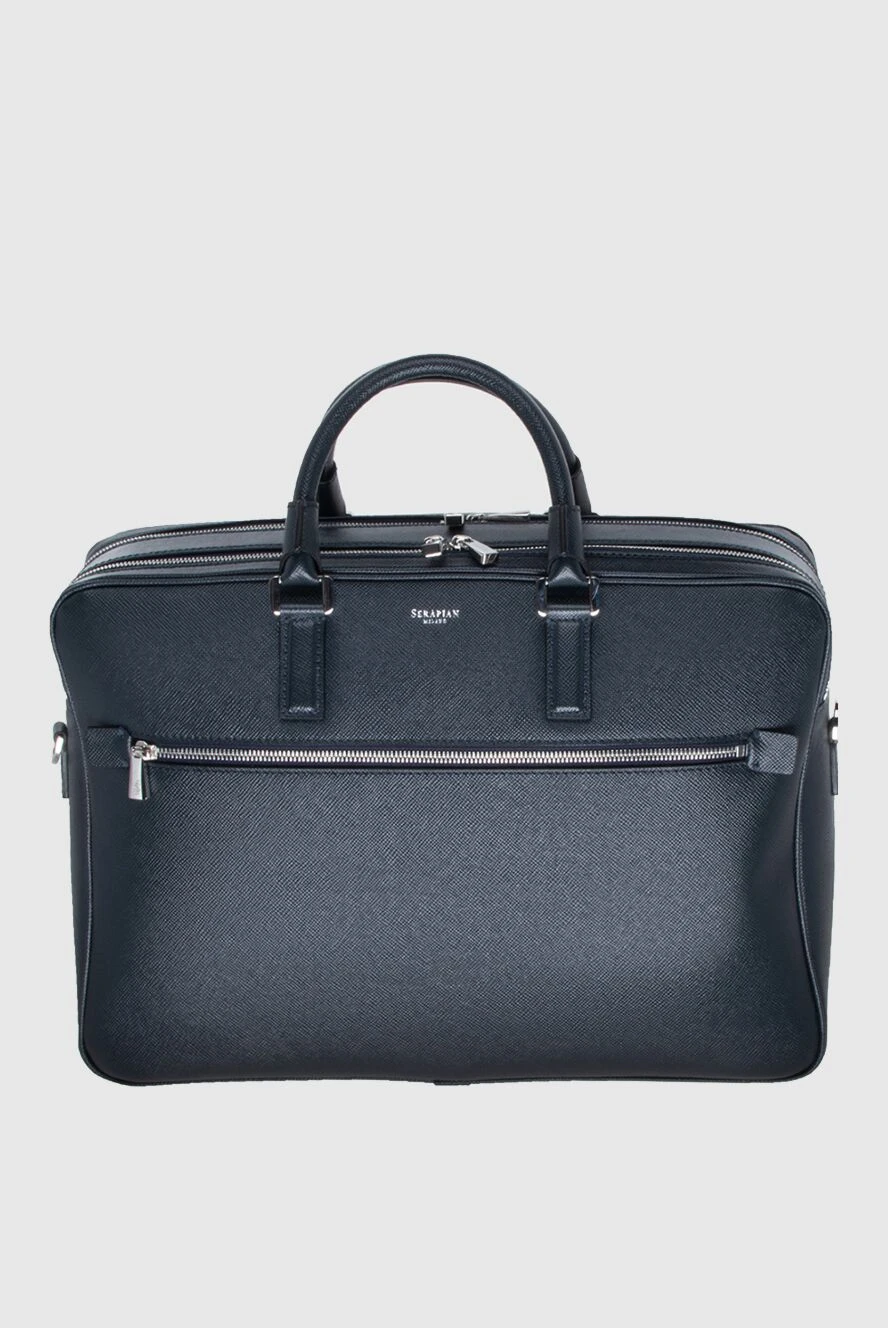 Serapian man blue leather briefcase for men buy with prices and photos 172607