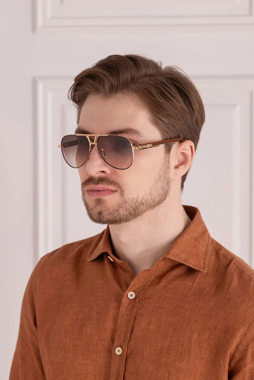 Chrome Hearts чоловічі окуляри для захисту від сонця коричневі чоловічі купити фото з цінами 172678