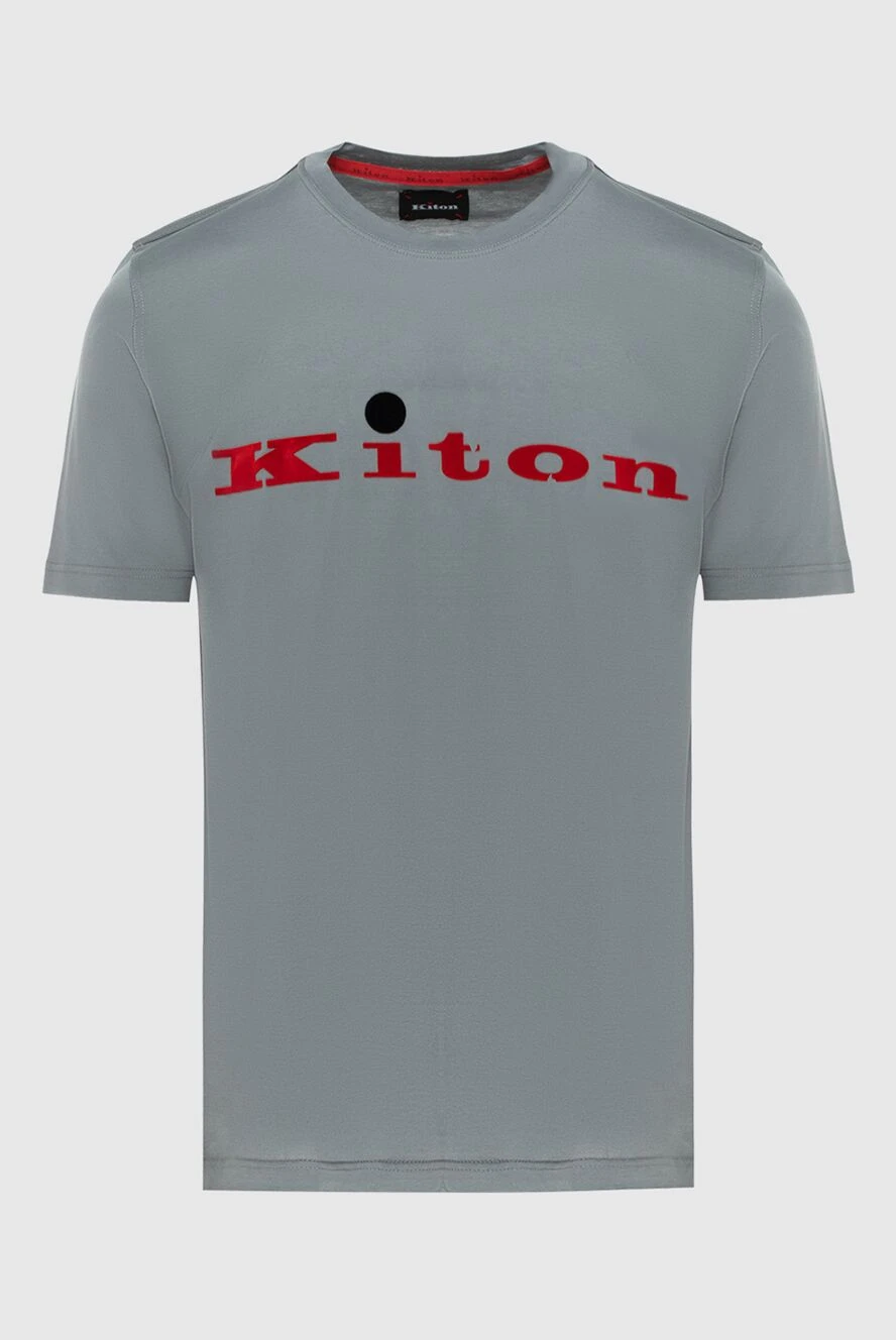 Kiton man gray cotton t-shirt for men 172686 - photo 1