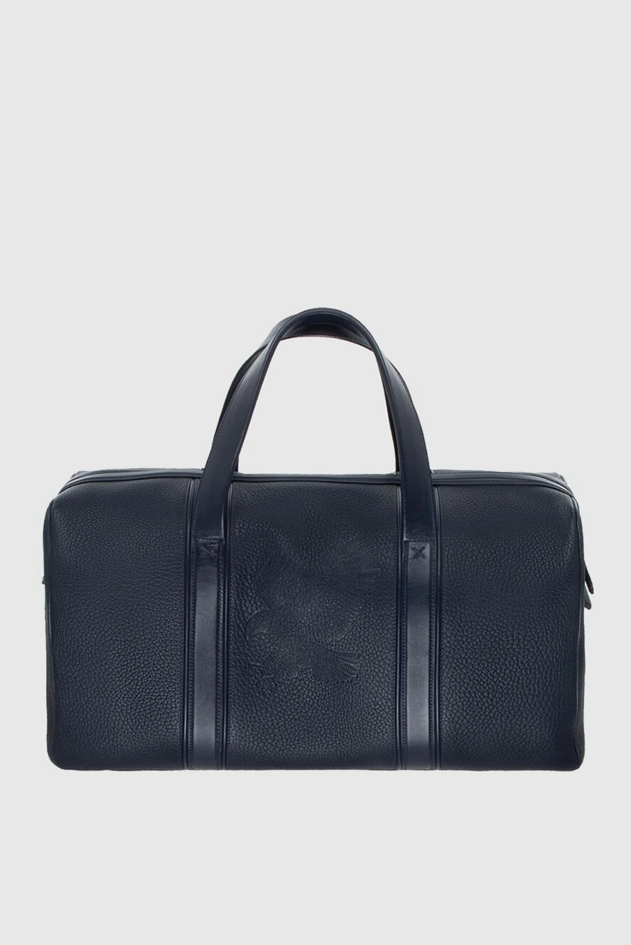 Stefano Ricci сумка дорожная из кожи синяя мужская 172707 - фото 1