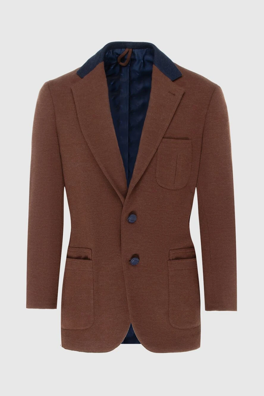 Stefano Ricci піджак із вовни коричневий чоловічий 172750 - фото 1