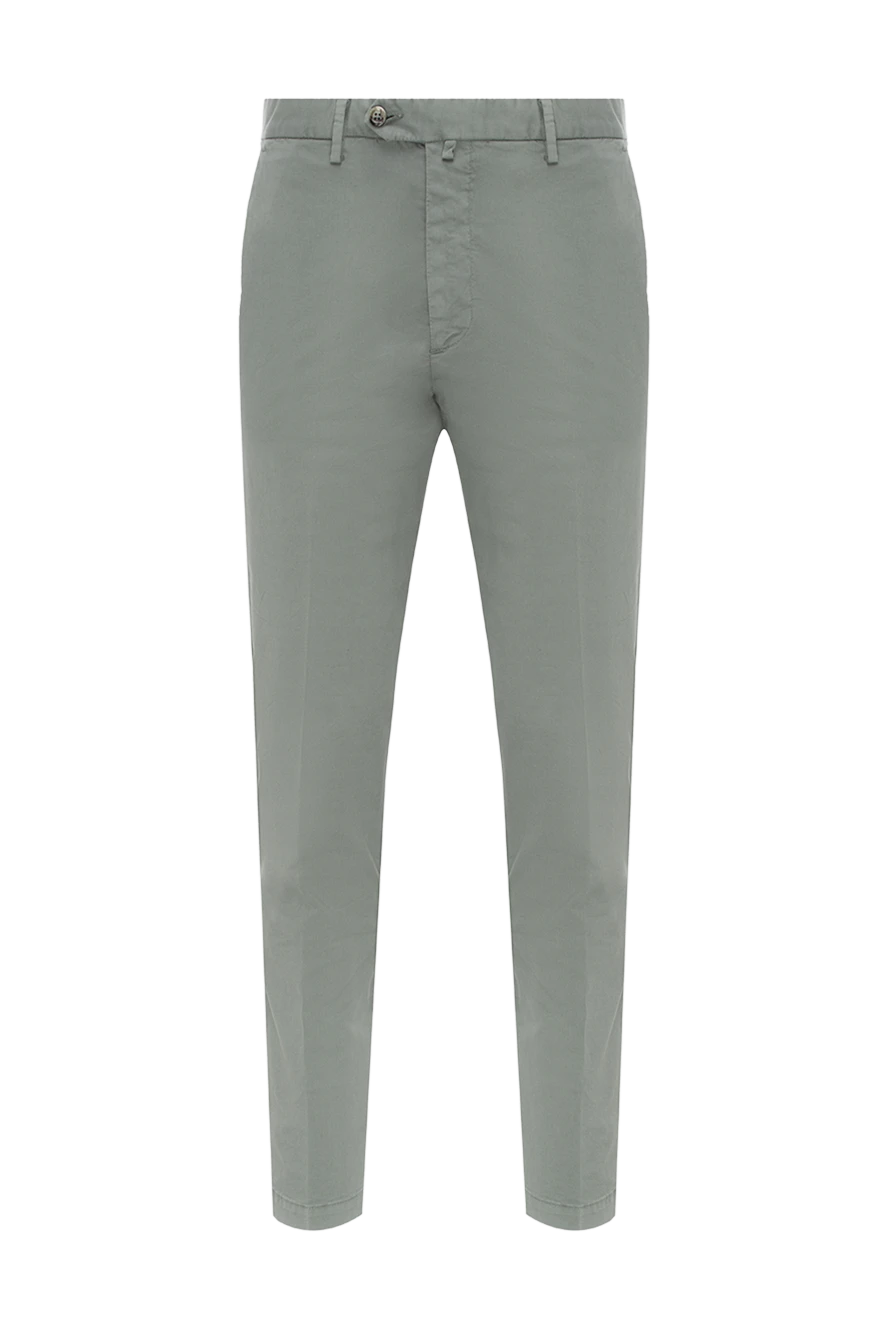Tombolini мужские брюки из хлопка и эластана зеленые купить с ценами и фото 172872 - фото 1