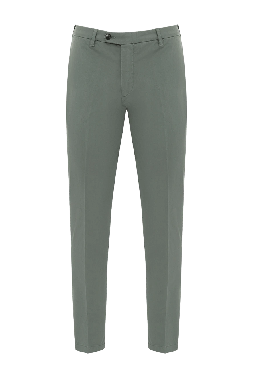 Tombolini мужские брюки из хлопка и эластана зеленые купить с ценами и фото 172873 - фото 1