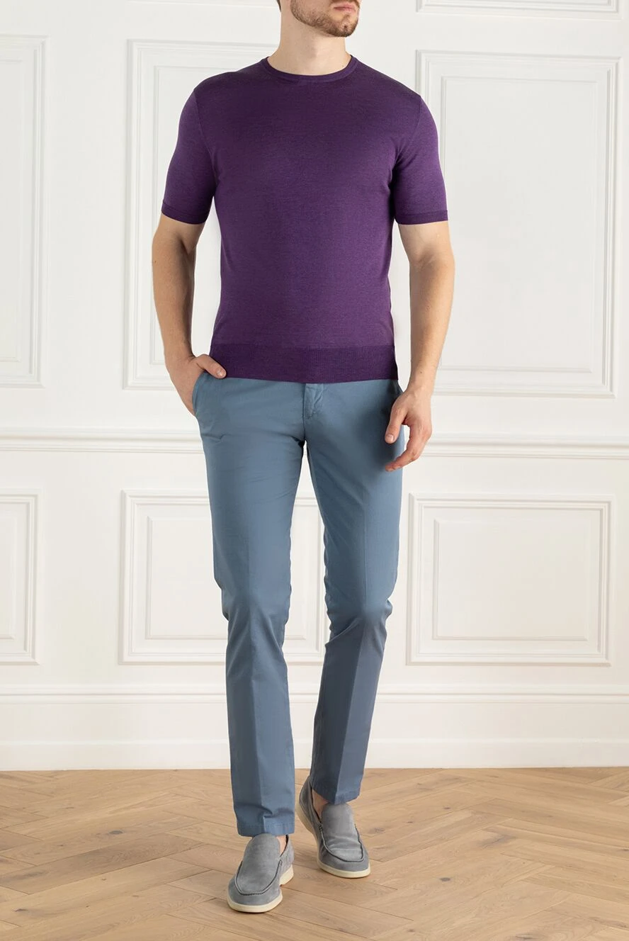Tombolini чоловічі штаны чиноси з бавовни та еластану фіолетові купити фото з цінами 172875