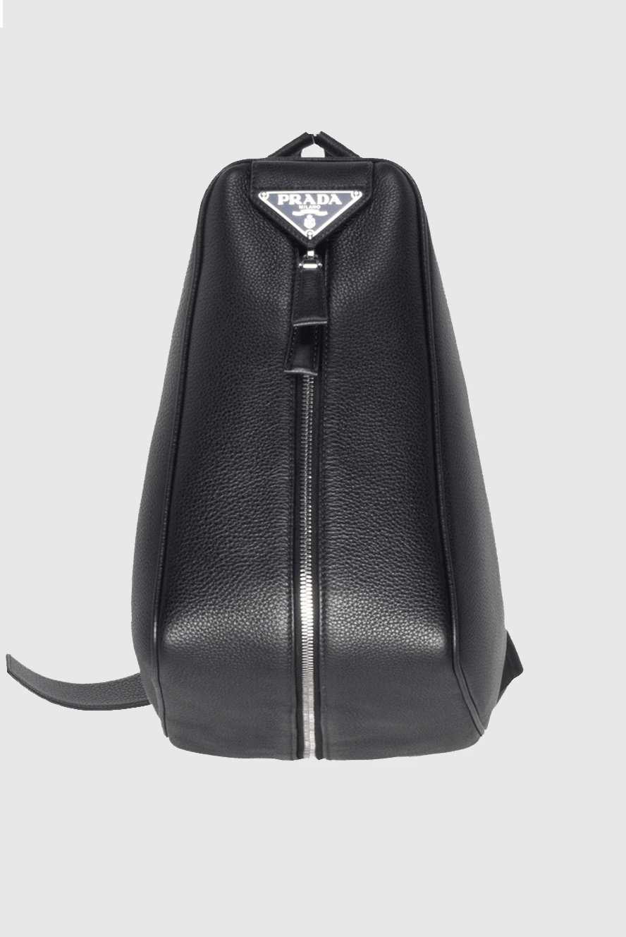 Prada мужские рюкзак из кожи черный мужской купить с ценами и фото 172909 - фото 1