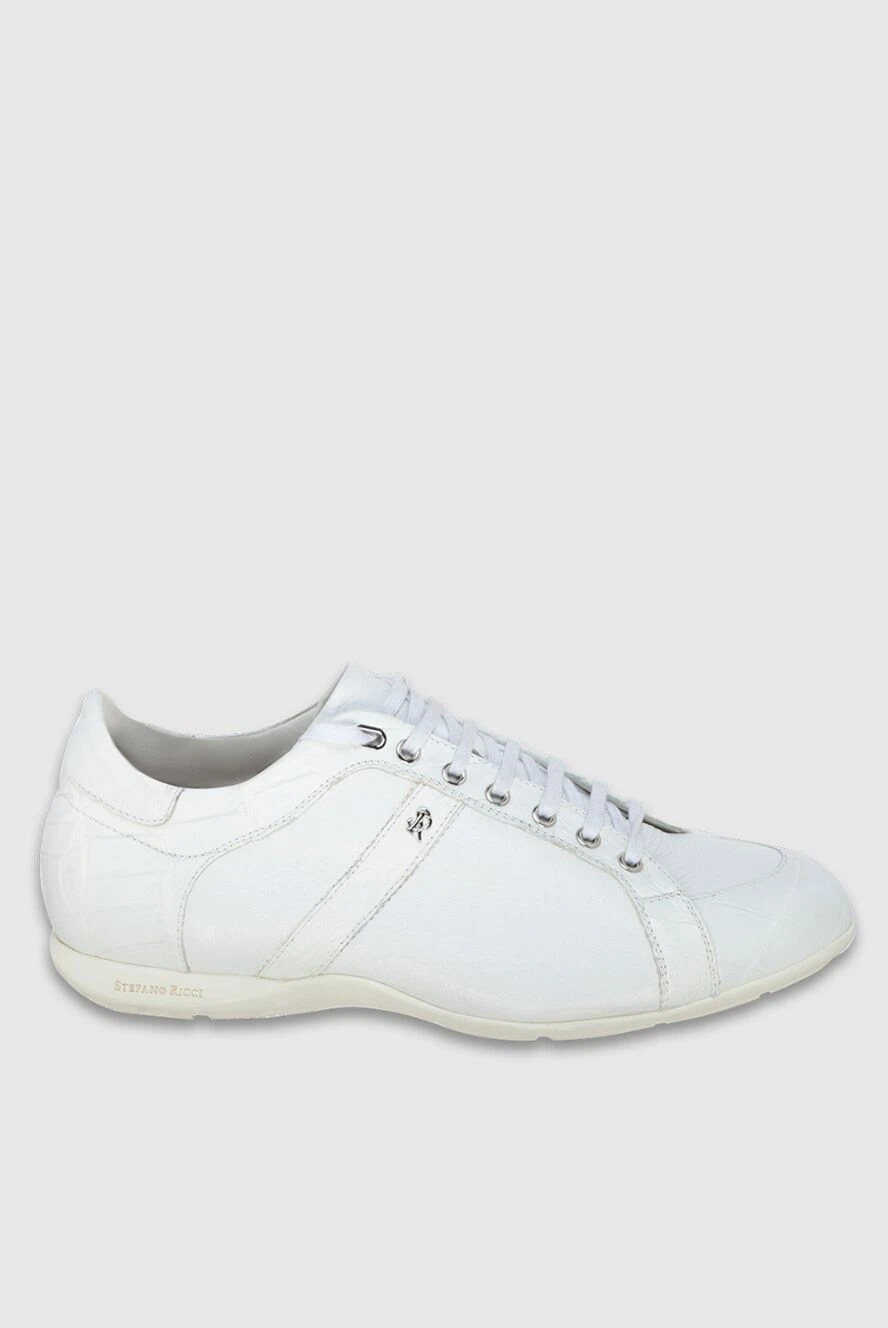 Stefano Ricci снікер зі шкіри зі вставкою шкіри крокодила на п'яті 172964 - фото 1