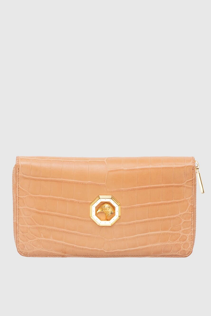 Stefano Ricci клатч чоловічий зі шкіри крокодила бежевий 172975 - фото 1