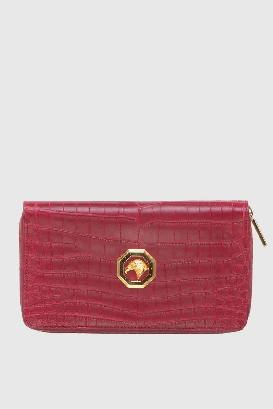 Stefano Ricci клатч чоловічий зі шкіри крокодила червоний 172976 - фото 1