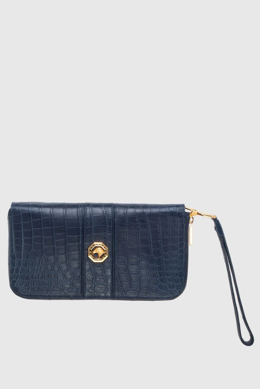 Stefano Ricci клатч мужской из кожи крокодила синий 172977 - фото 1