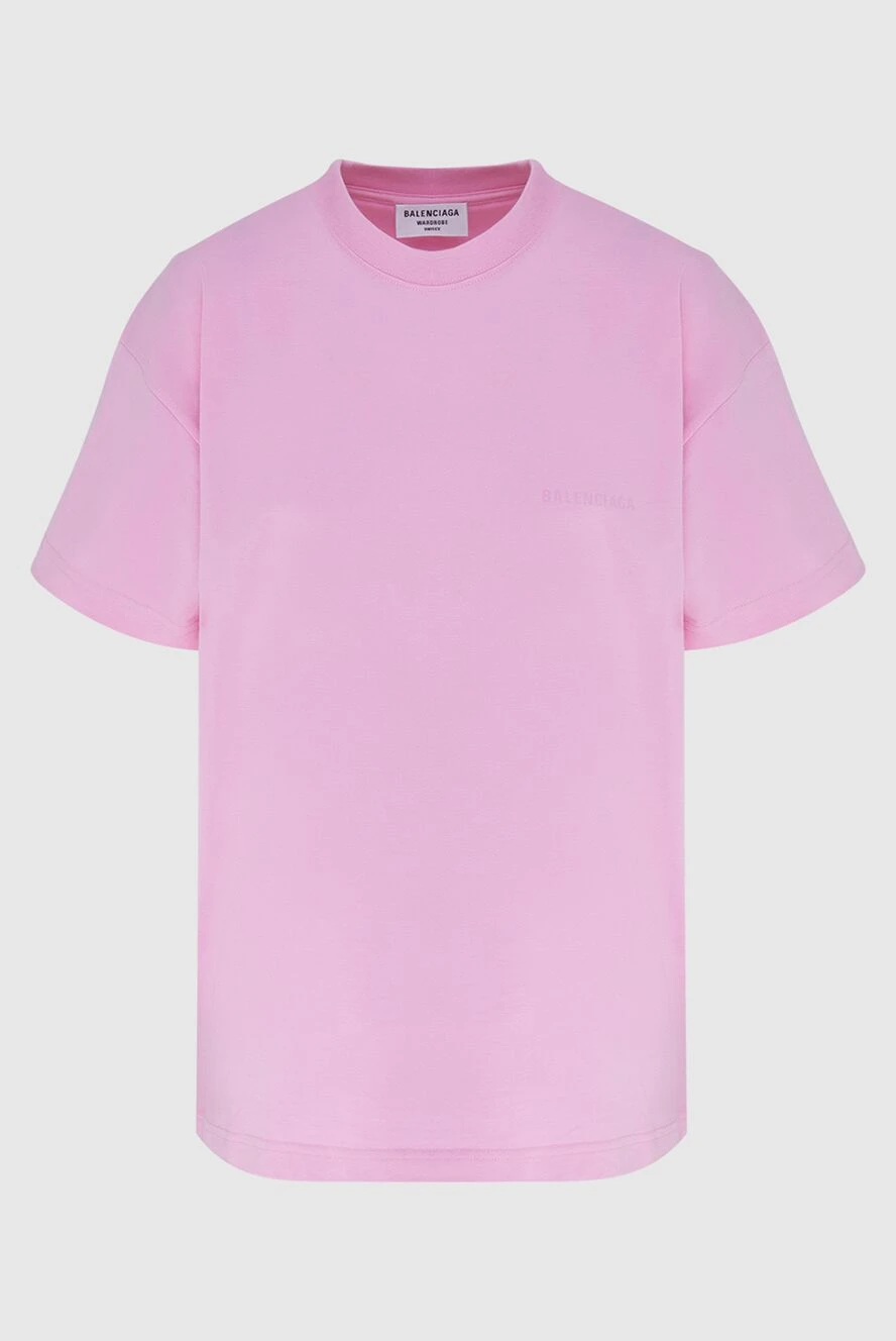 Balenciaga жіночі футболка з бавовни рожева жіноча купити фото з цінами 173095