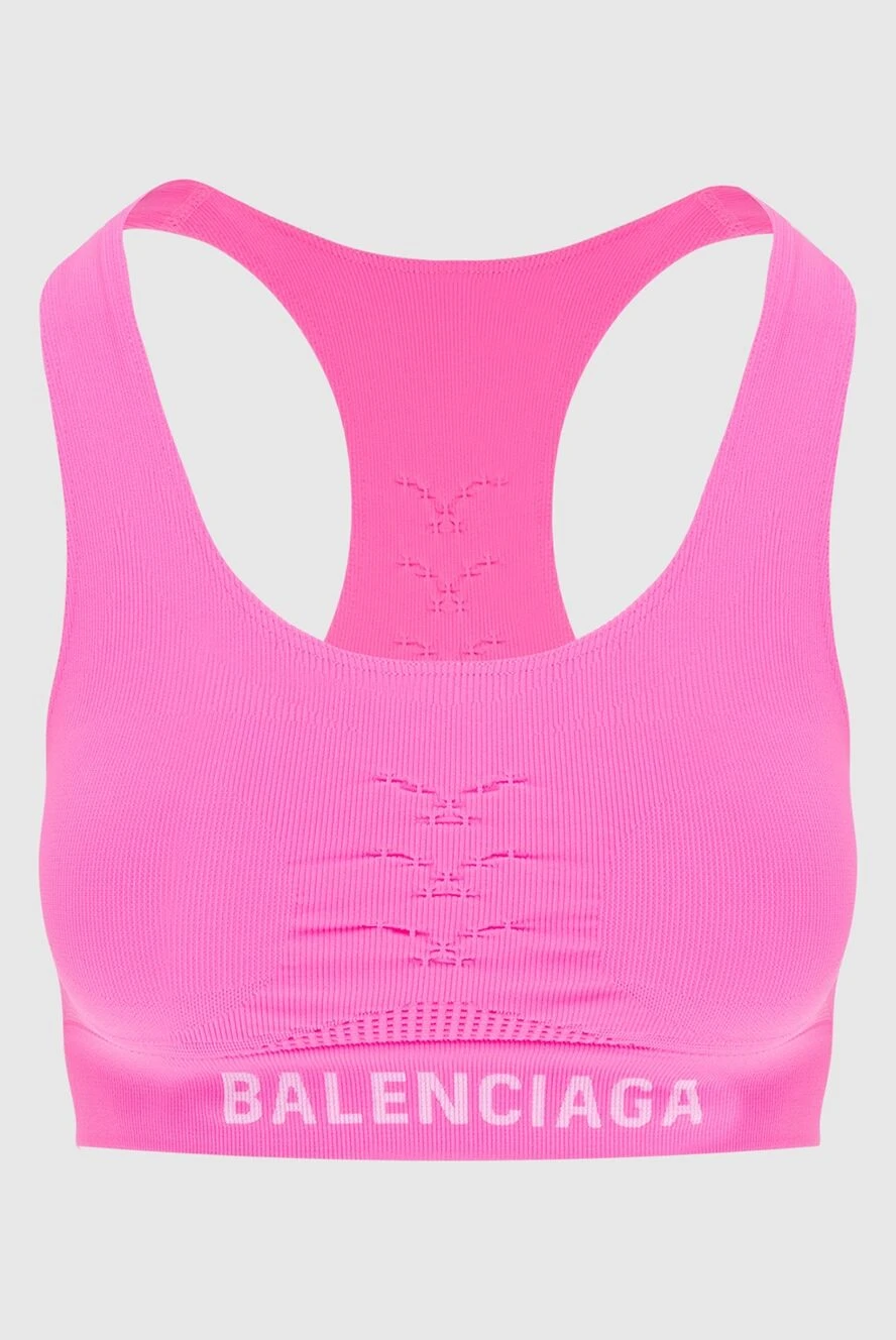 Balenciaga женские топ из полиамида и эластана розовый женский купить с ценами и фото 173097 - фото 1