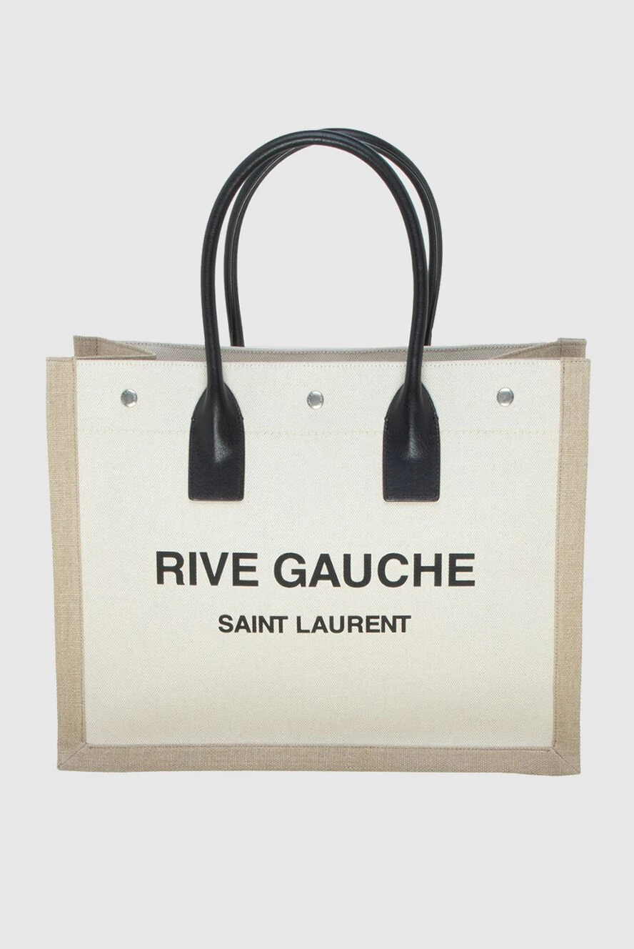 Saint Laurent жіночі сумка з текстилю біла жіноча купити фото з цінами 173120 - фото 1