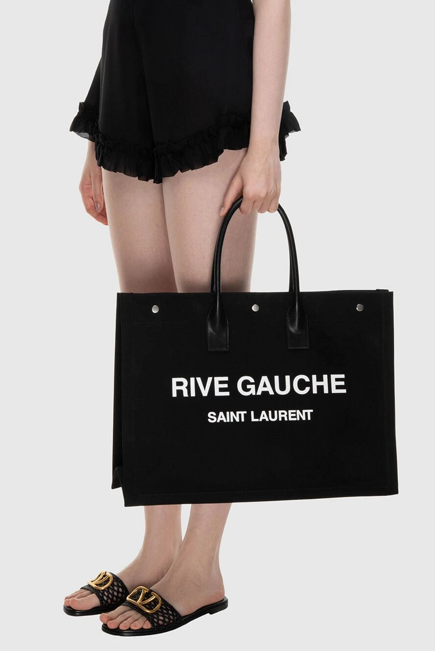 Saint Laurent жіночі сумка з текстилю чорна жіноча купити фото з цінами 173123