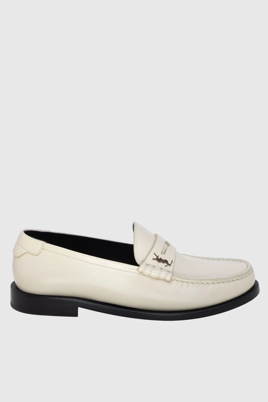 Saint Laurent woman white leather loafers for women buy with prices and photos 173125 - photo 1