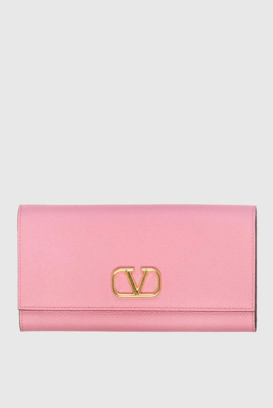 Valentino женские кошелек из кожи розовый женский купить с ценами и фото 173138