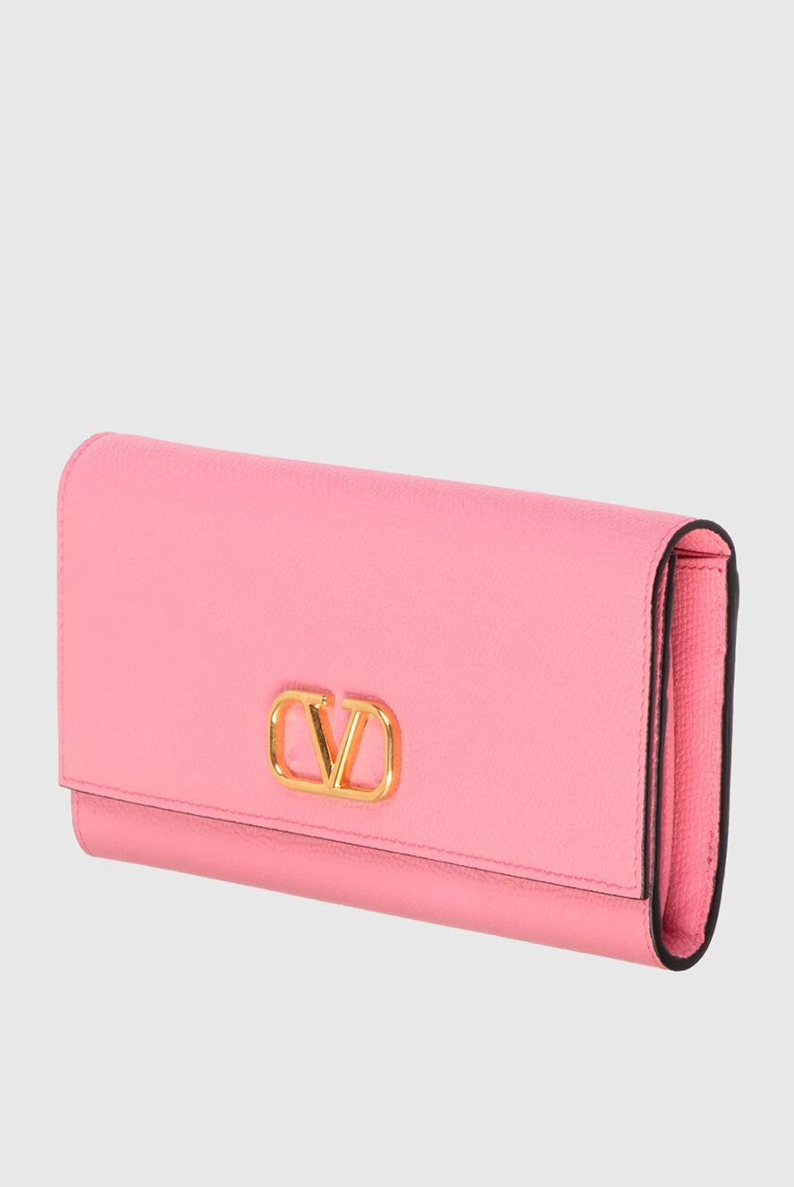 Valentino женские кошелек из кожи розовый женский купить с ценами и фото 173138 - фото 2