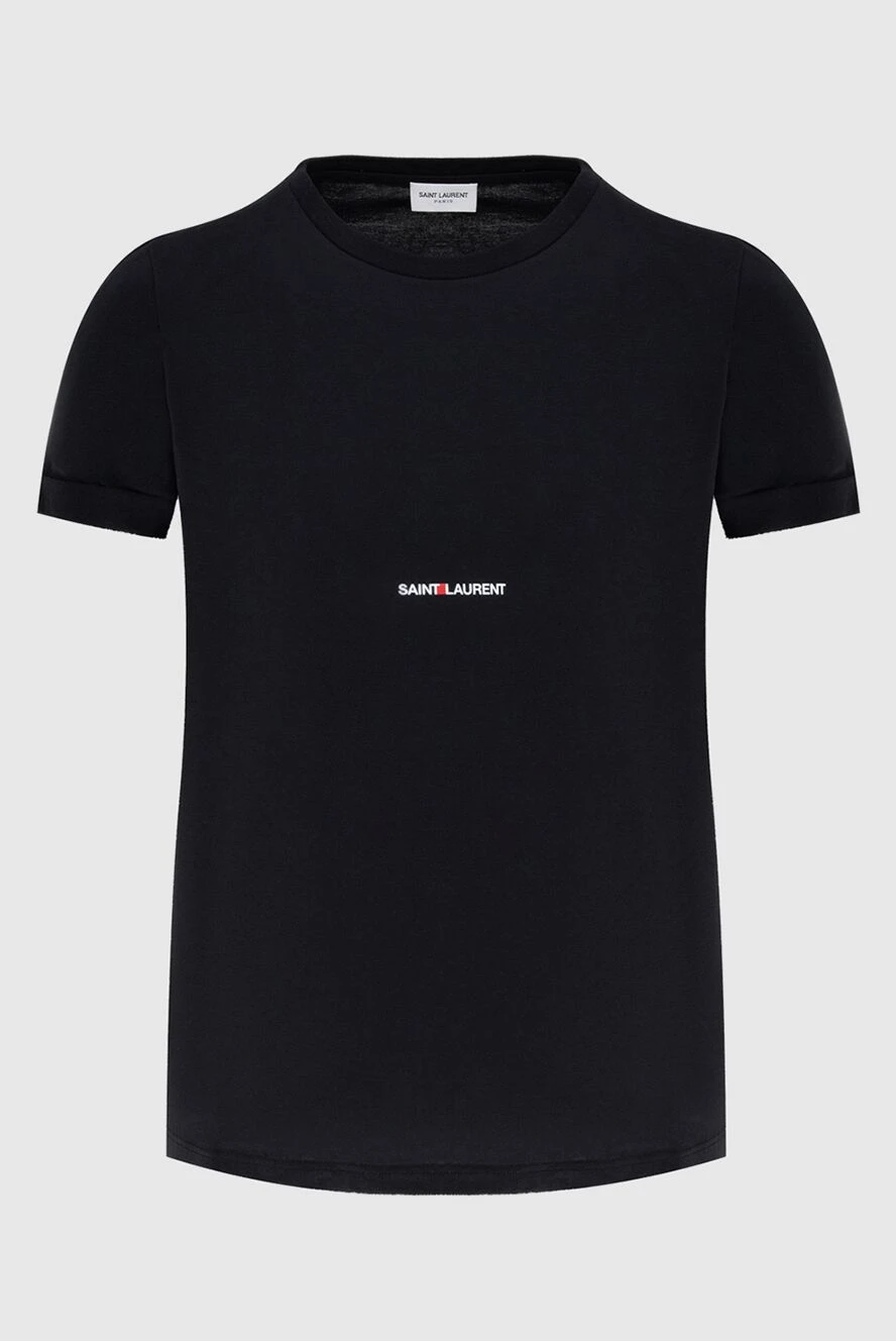 Saint Laurent мужские футболка из хлопка черная мужская купить с ценами и фото 173146
