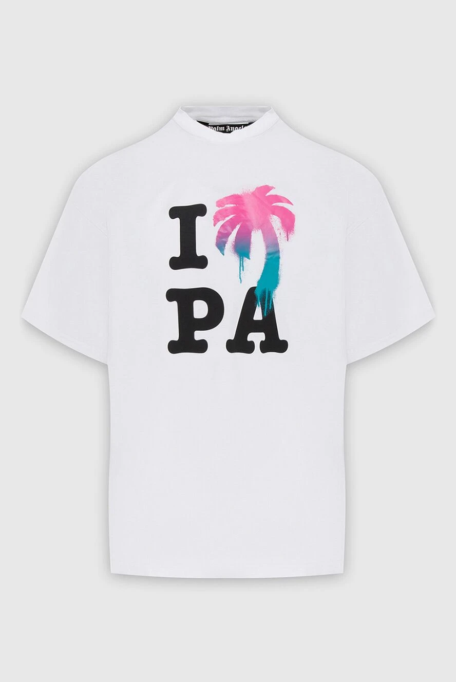 Palm Angels мужские футболка из хлопка белая мужская купить с ценами и фото 173151 - фото 1