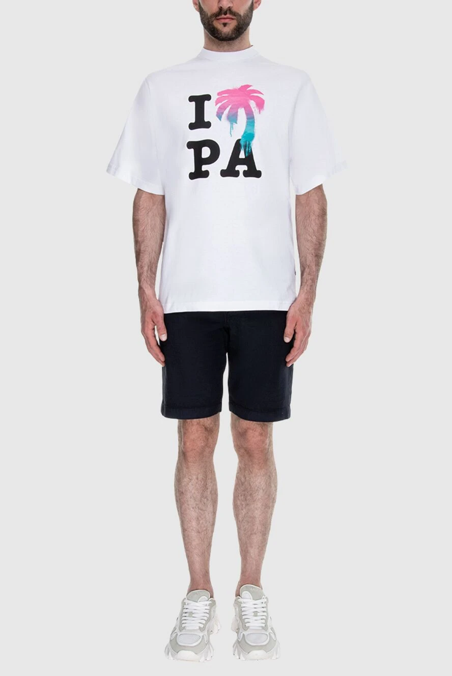 Palm Angels мужские футболка из хлопка белая мужская купить с ценами и фото 173151