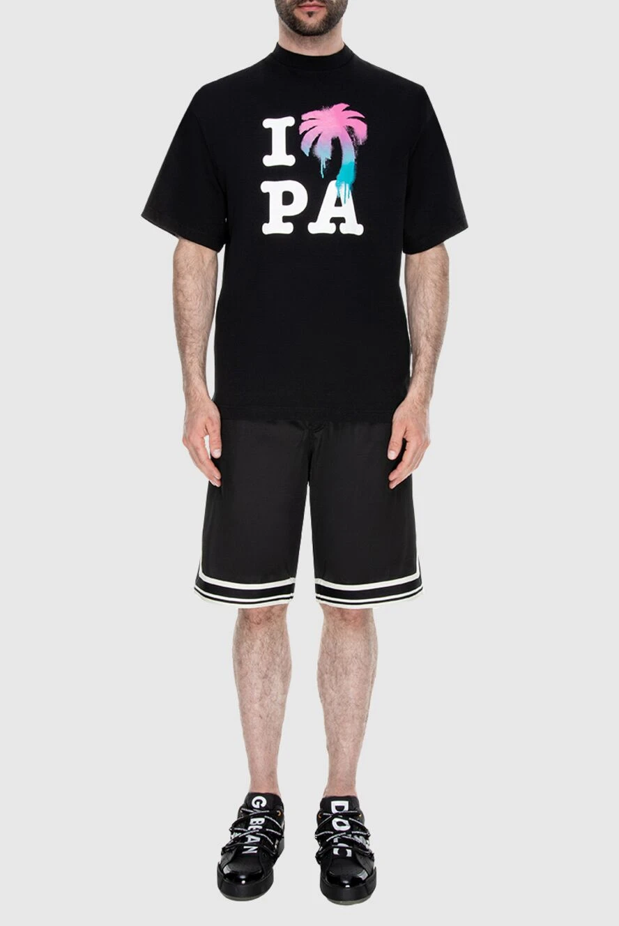 Palm Angels мужские футболка из хлопка черная мужская купить с ценами и фото 173152