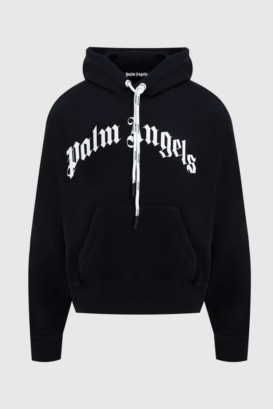 Palm Angels худи мужской из хлопка черный 173155 - фото 1