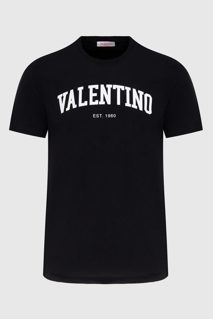 Valentino мужские футболка из хлопка черная мужская купить с ценами и фото 173165 - фото 1