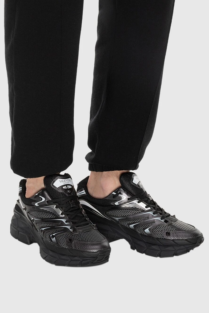 Valentino мужские кроссовки из кожи черные мужские купить с ценами и фото 173166