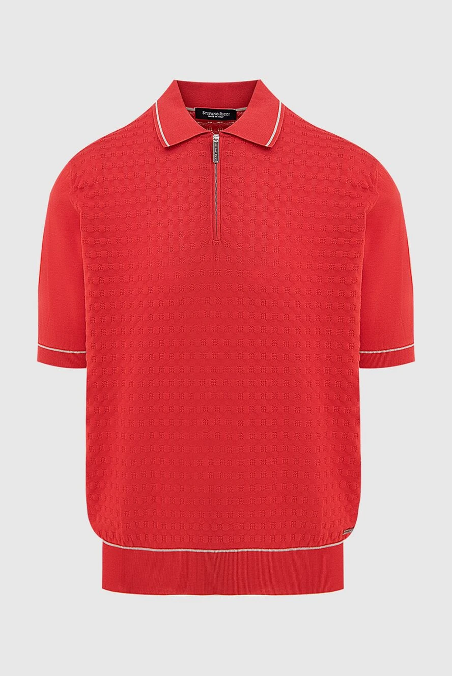 Stefano Ricci поло из хлопка красное мужское 173234 - фото 1