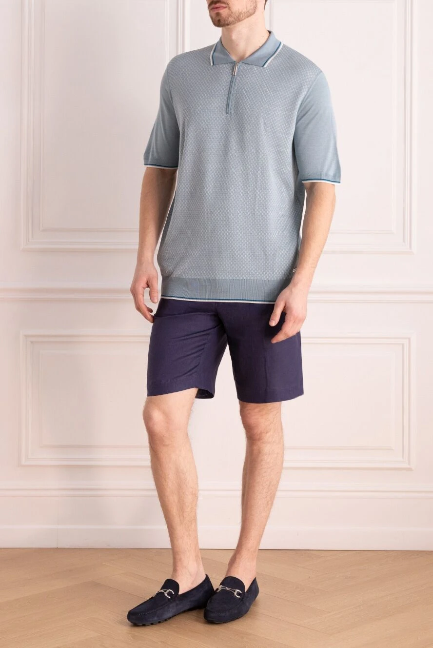 Loro Piana мужские шорты из льна фиолетовые мужские купить с ценами и фото 173461