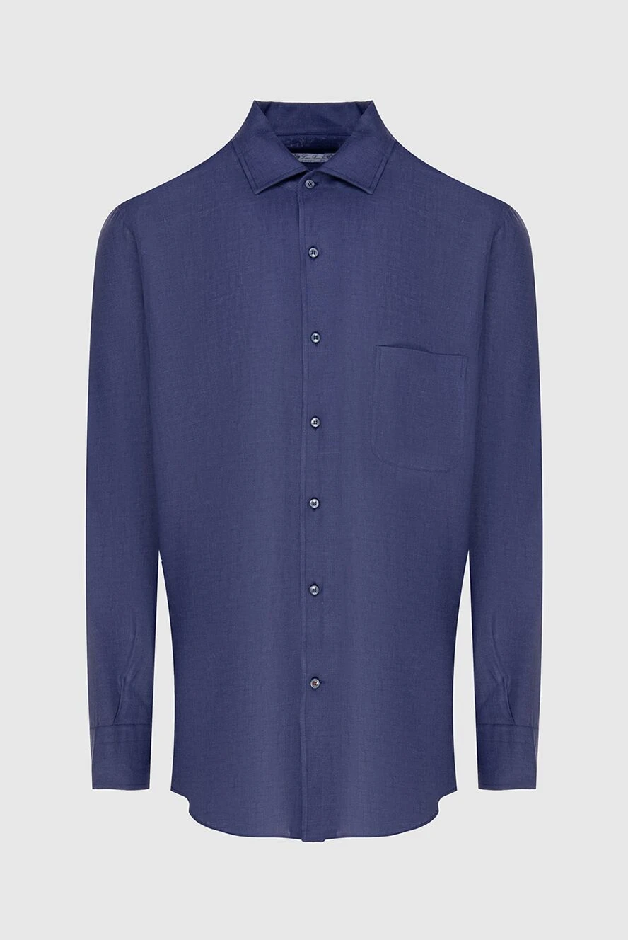 Loro Piana мужские сорочка из хлопка фиолетовая мужская купить с ценами и фото 173468 - фото 1