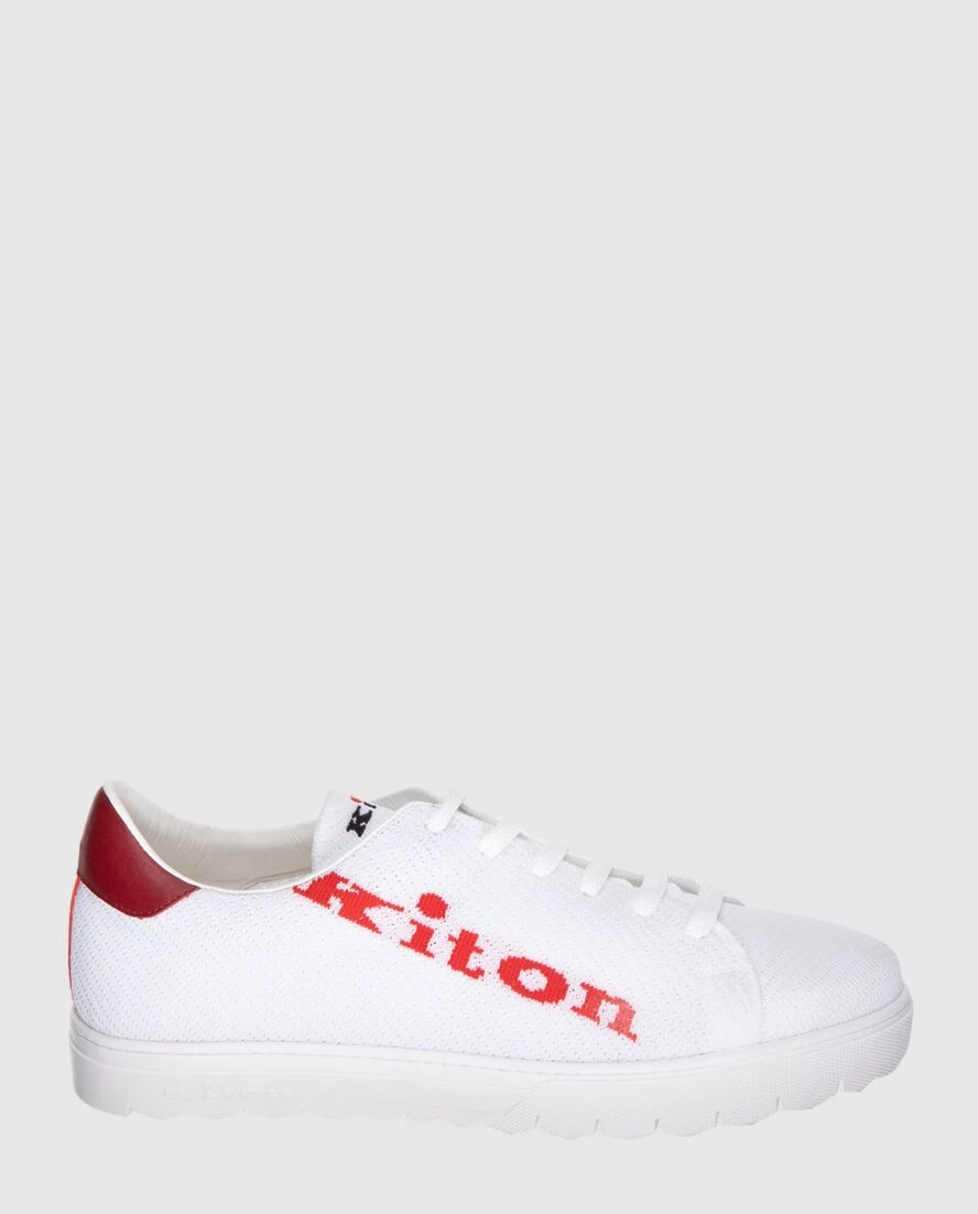 Kiton man white men's nylon sneakers 173483 - photo 1