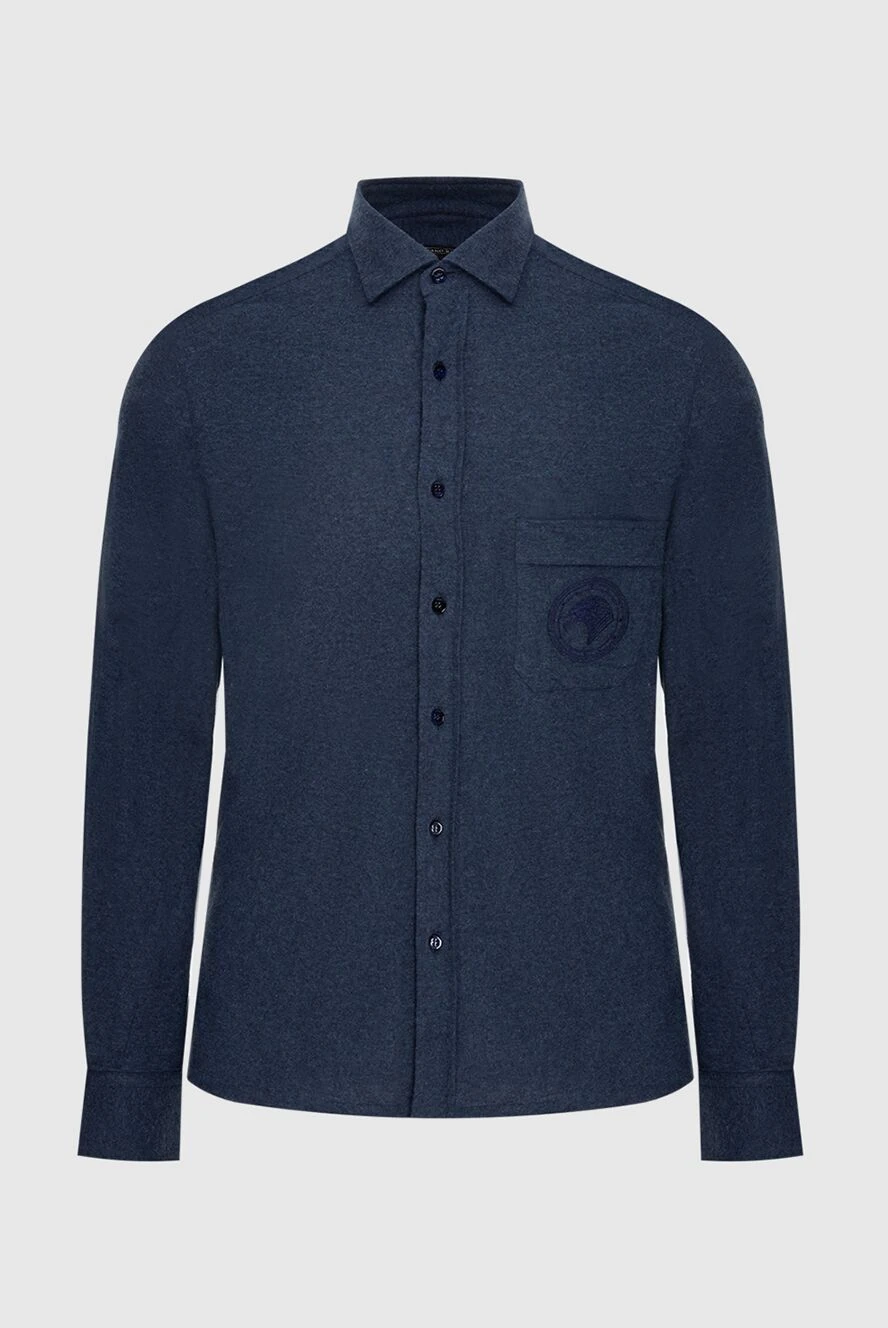 Stefano Ricci men's blue shirt with logo on the pocket 173520 - photo 1