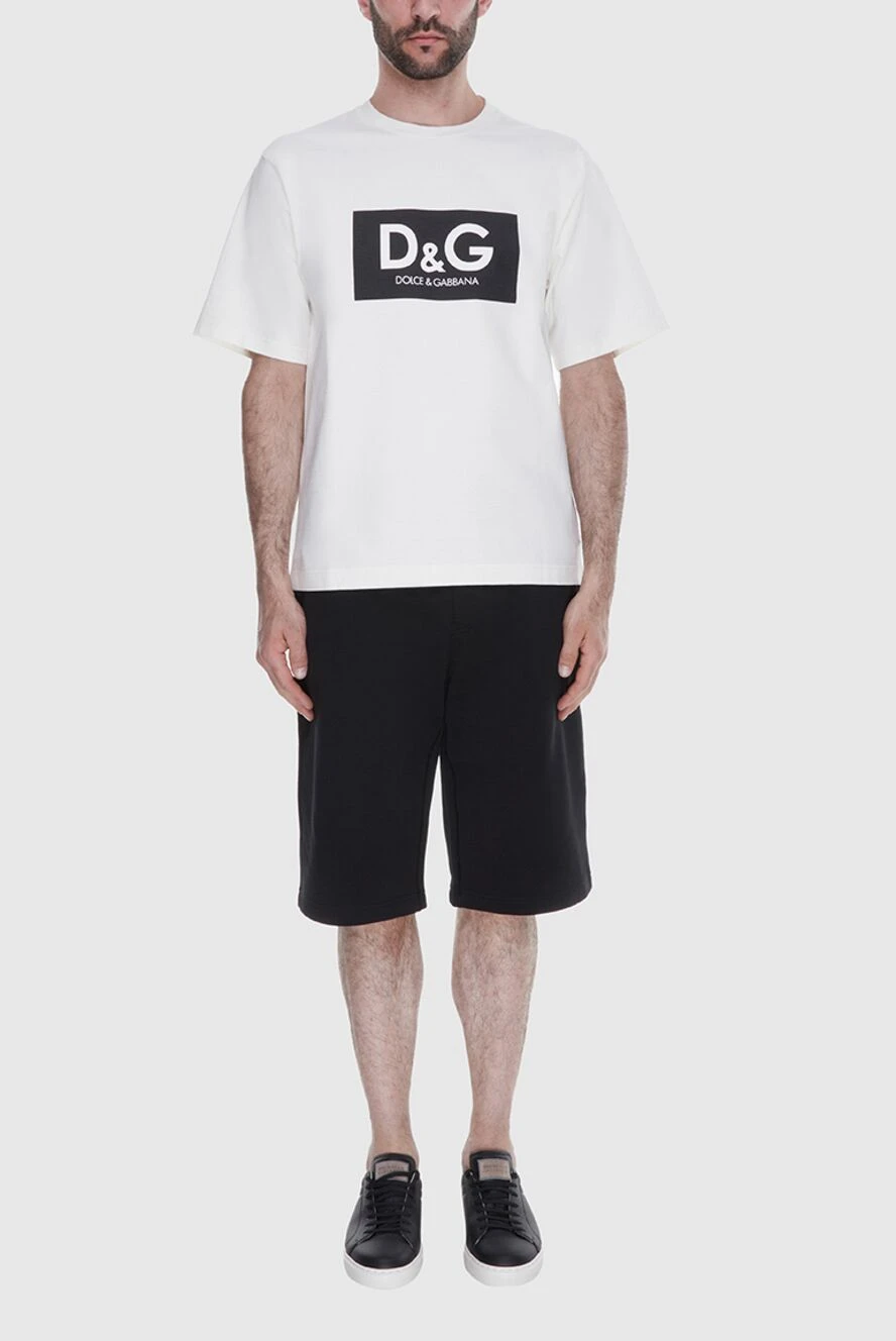 Dolce & Gabbana мужские шорты из хлопка черные мужские купить с ценами и фото 173571 - фото 1