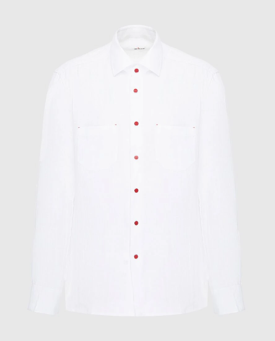 Kiton man white cotton shirt for men 173602 - photo 1