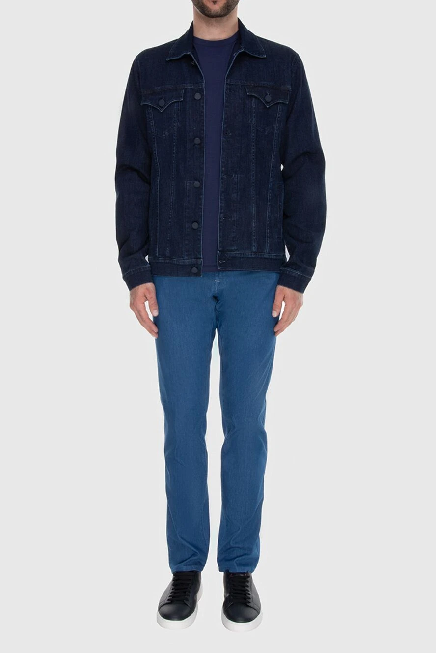 Scissor Scriptor мужские куртка джинсовая из хлопка и эластана синяя мужская купить с ценами и фото 173618 - фото 2