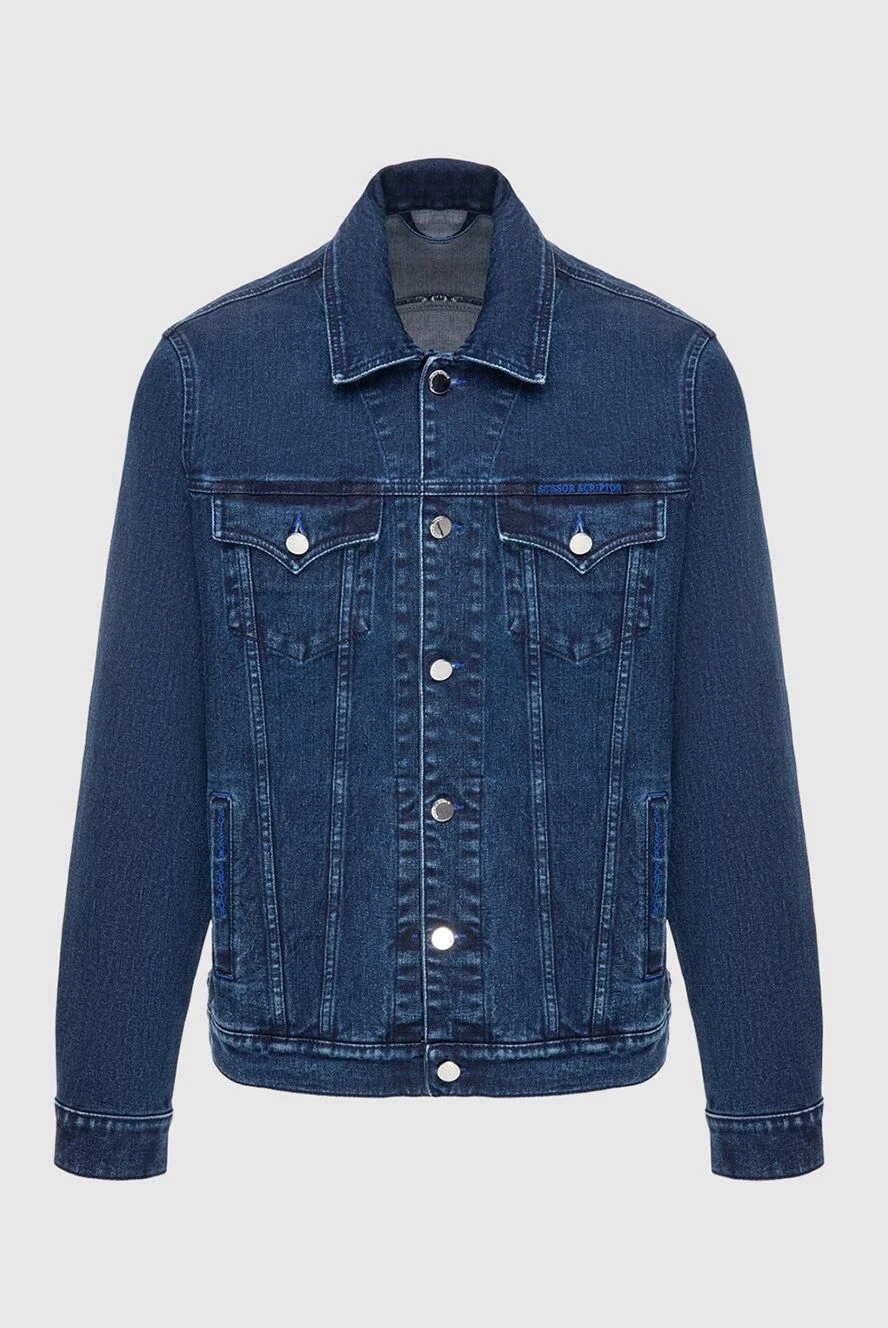 Scissor Scriptor man cotton and polyurethane denim jacket blue for men buy with prices and photos 173619 - photo 1