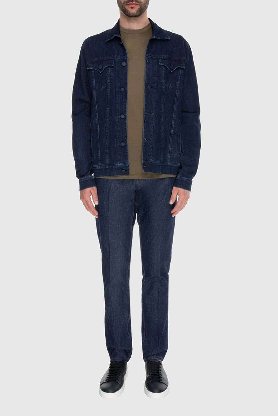 Scissor Scriptor чоловічі куртка джинсова з бавовни та еластану синя чоловіча купити фото з цінами 173621