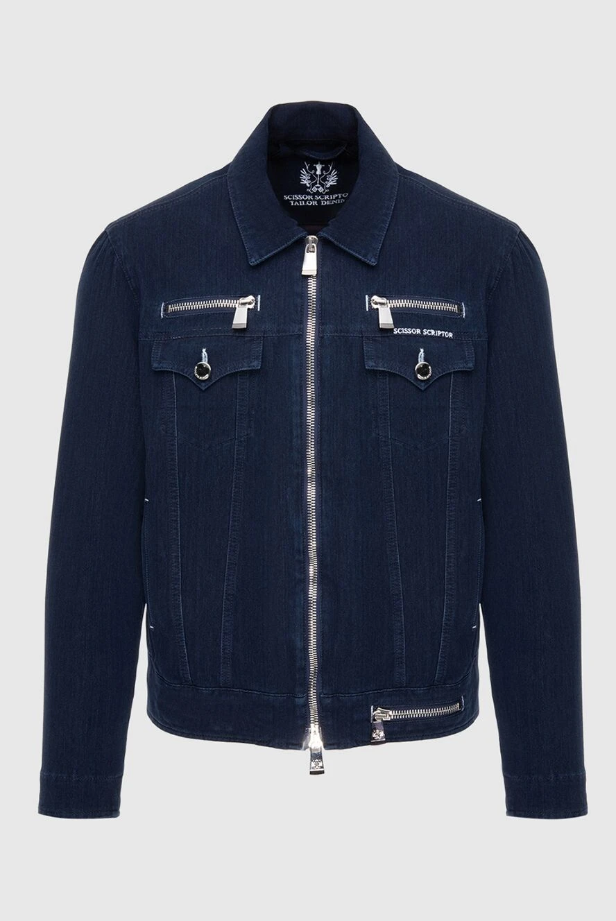 Scissor Scriptor чоловічі куртка джинсова з бавовни, модалу, поліестеру та поліуретану синя. чоловіча купити фото з цінами 173622