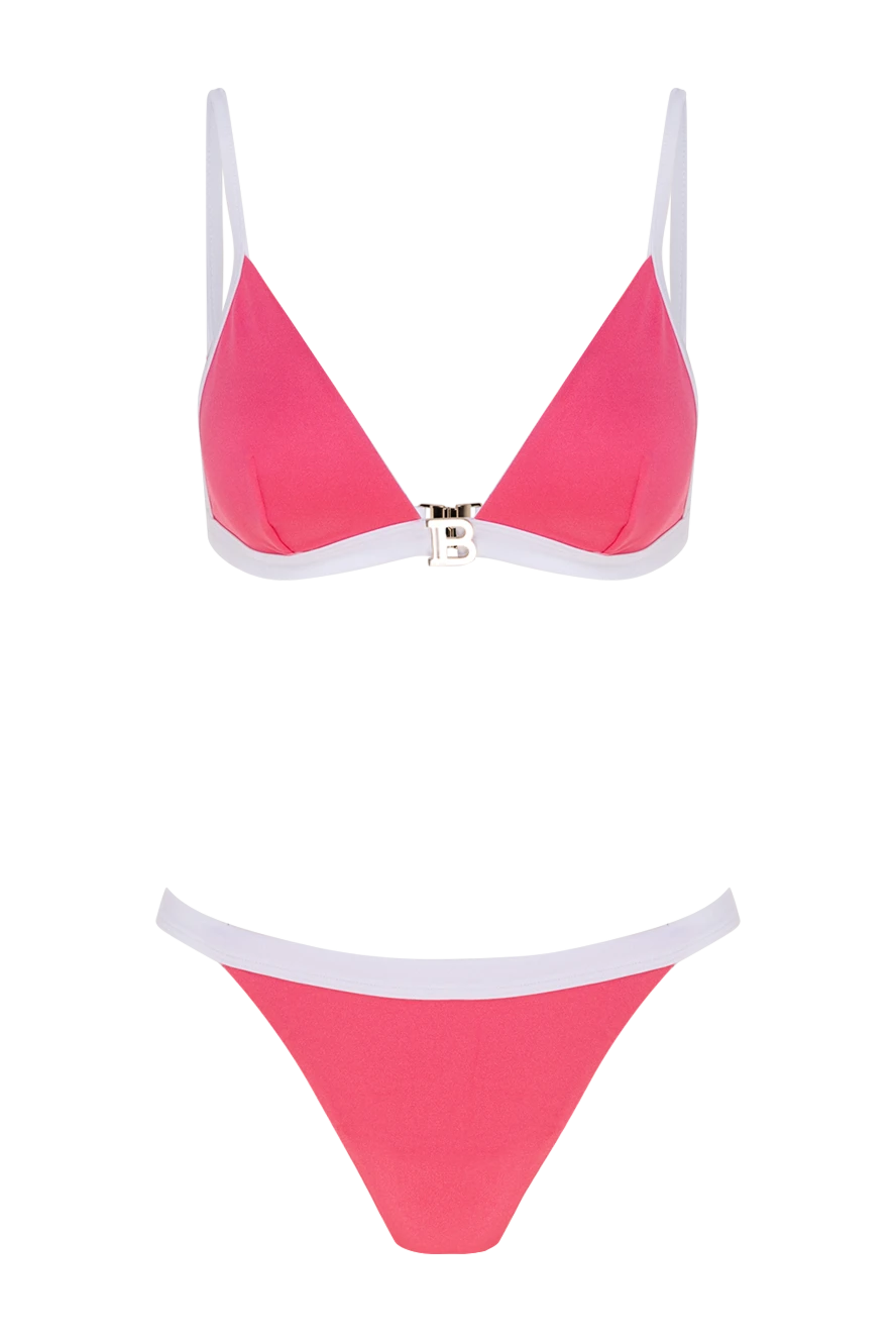 Balmain женские купальник розово-белый женский купить с ценами и фото 173741