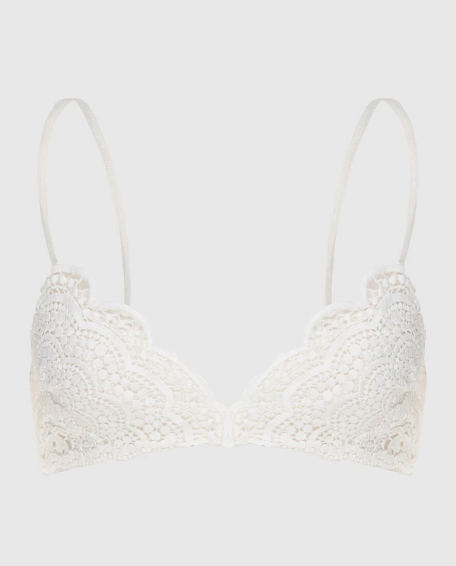 Zimmermann браллет женский белый с кружевом 173789 - фото 1