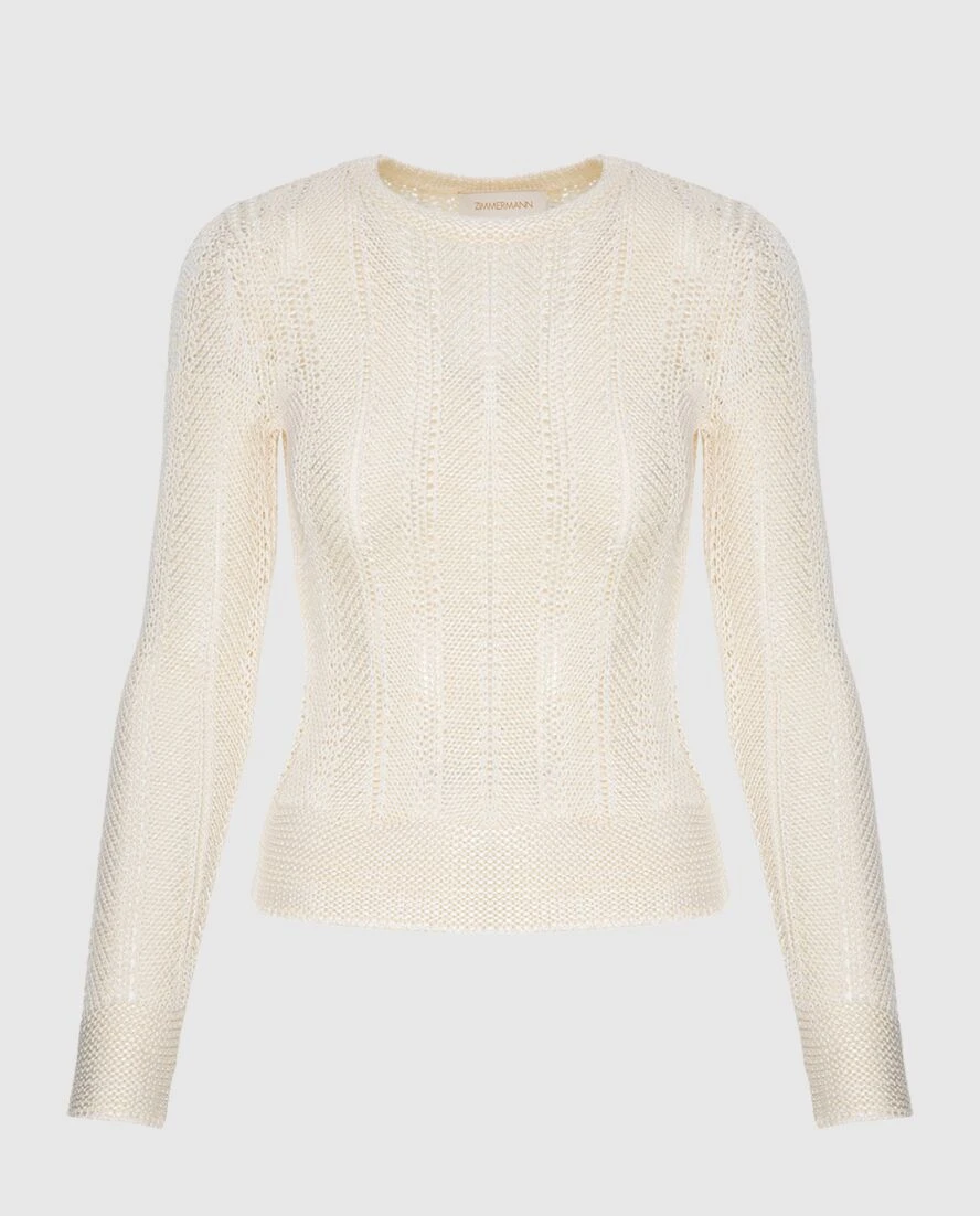 Zimmermann women's beige jumper in textured knit 173804 - photo 1