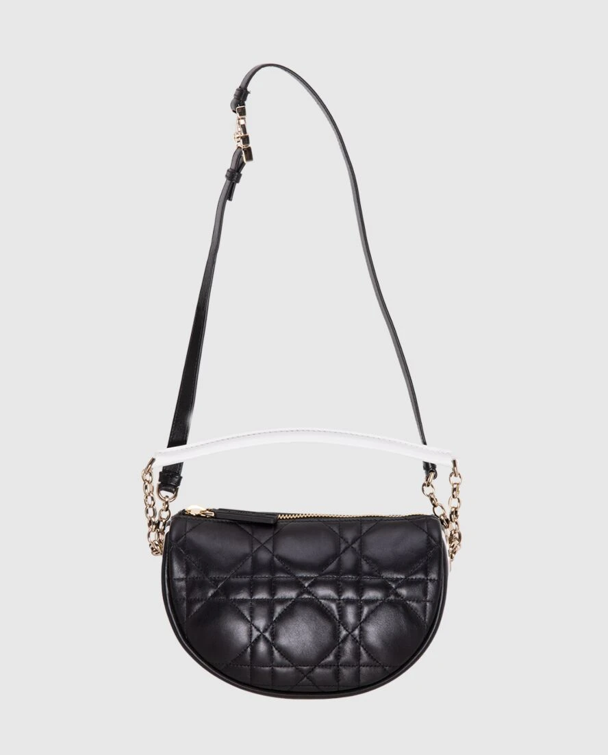 Black leather bag for women