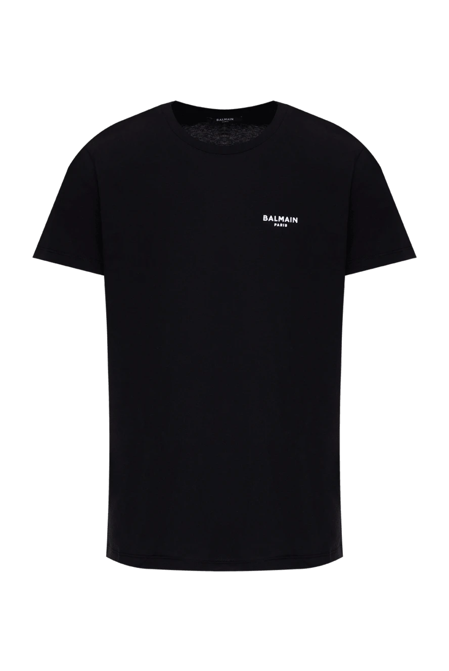 Balmain мужские футболка из хлопка черная мужская купить с ценами и фото 173857