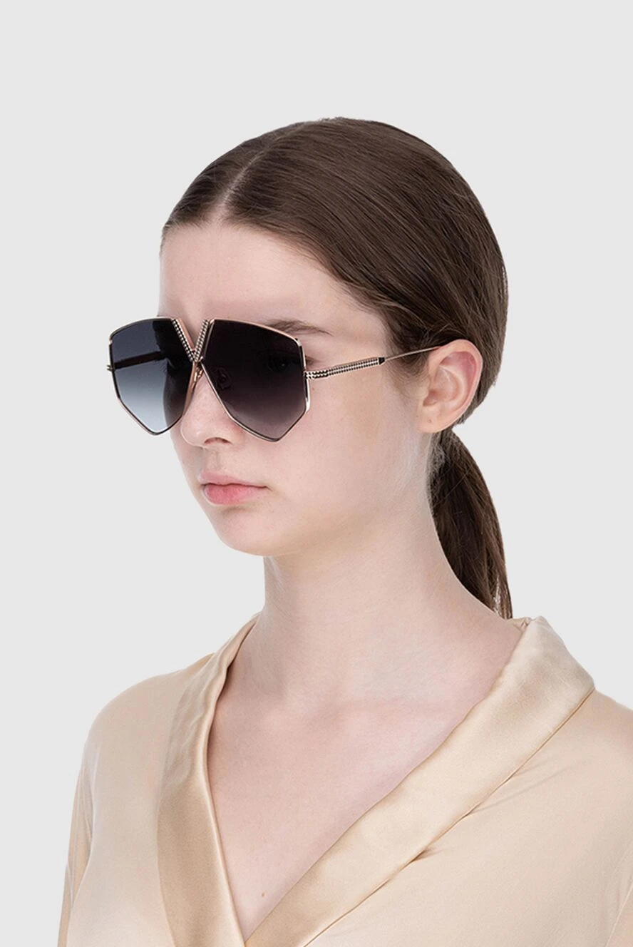 Valentino женские очки из металла золотистые женские купить с ценами и фото 173883
