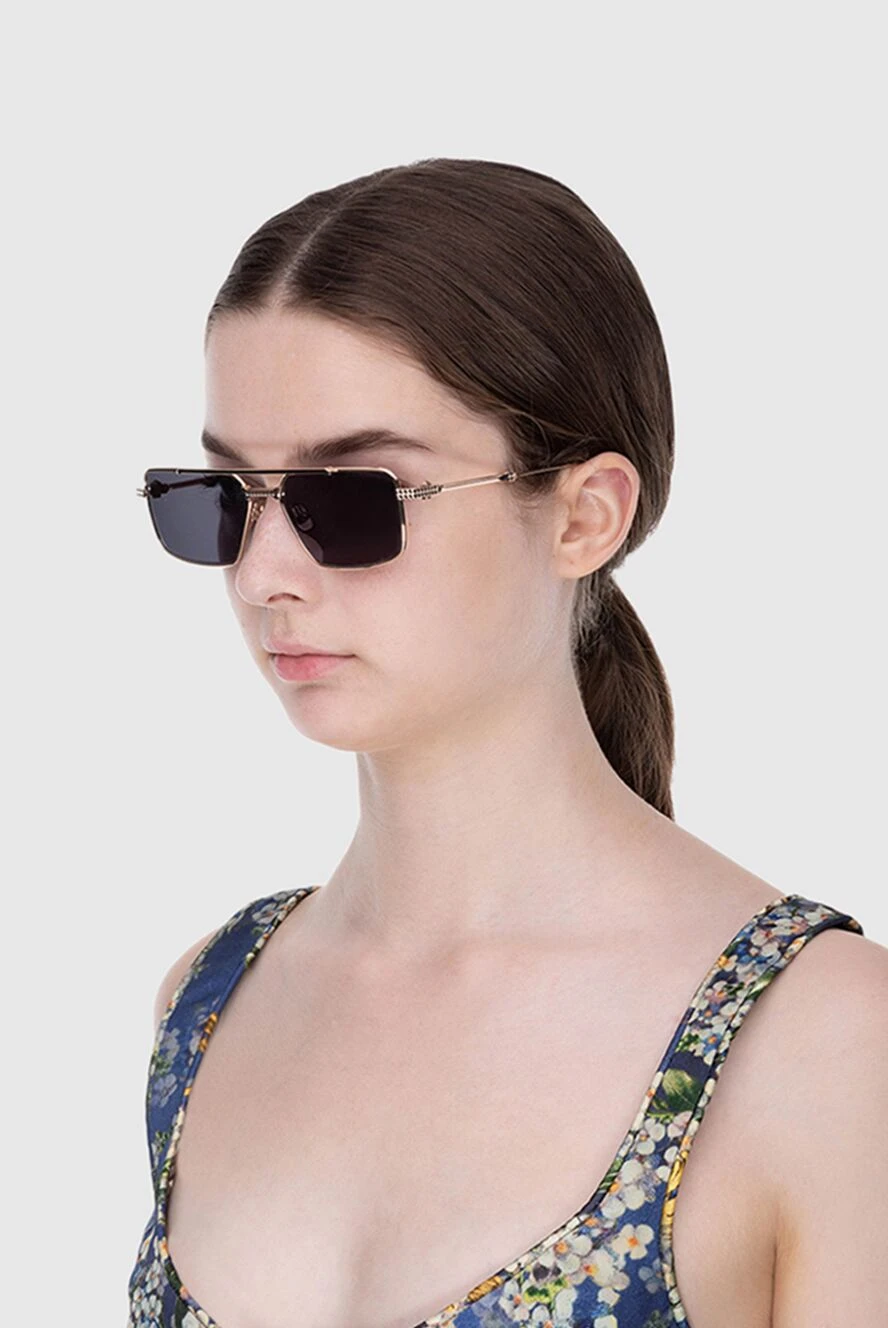 Valentino женские очки из металла коричневые женские купить с ценами и фото 173885