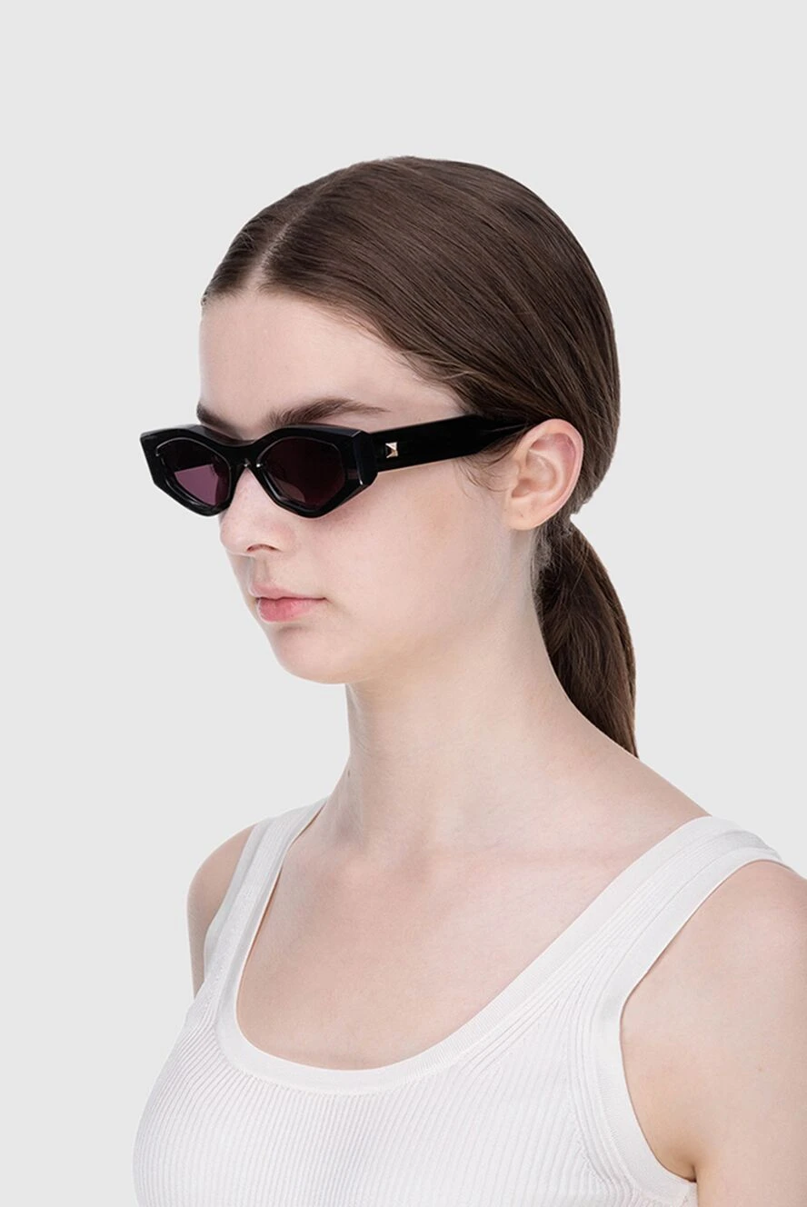 Valentino женские очки из пластика коричневые женские купить с ценами и фото 173886