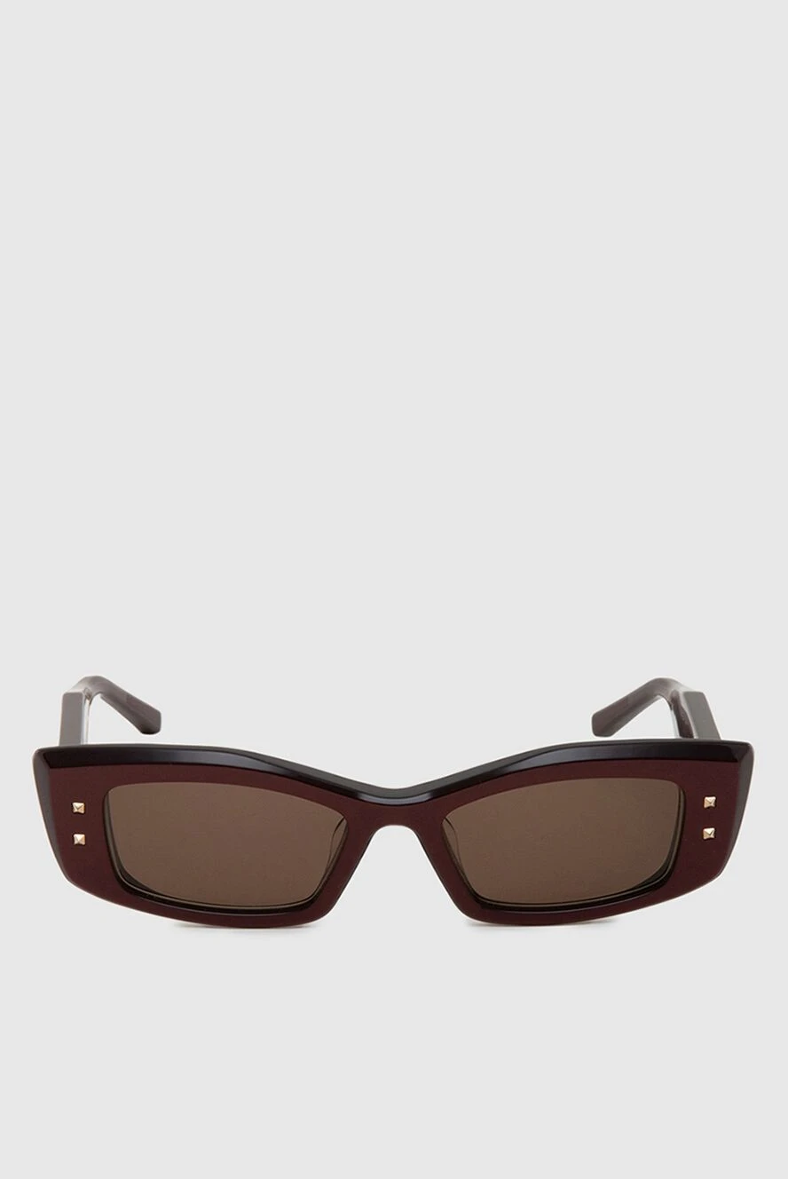 Valentino женские очки из пластика коричневые женские купить с ценами и фото 173887