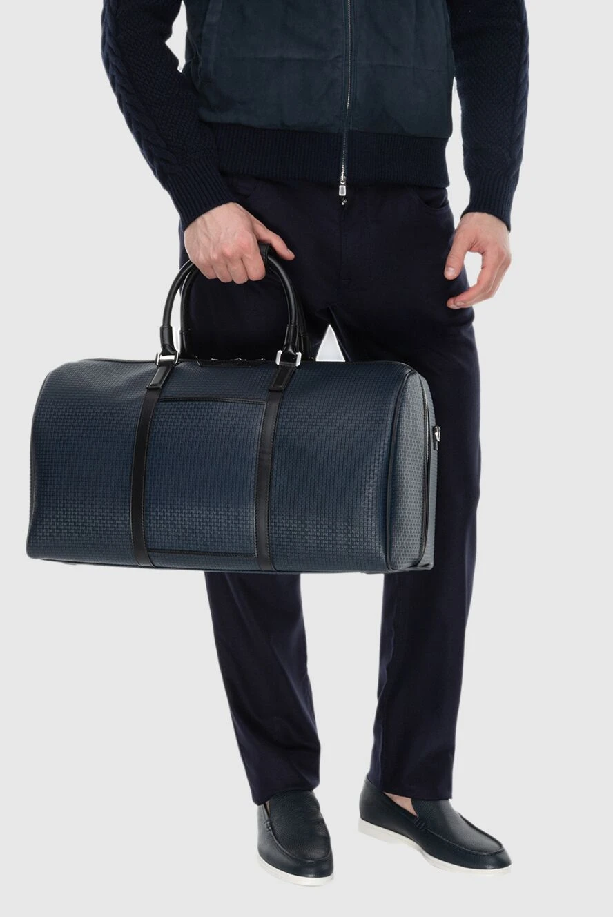 Serapian мужские дорожная сумка из кожи синяя мужская купить с ценами и фото 173911 - фото 2
